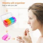 7-Day Pill Organizer with Rainbow Colors