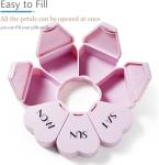 Cute Weekly Pill Organizer with Floral Design