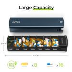 AUVON Travel-Friendly Aluminum Pill Organizer for 7 Days