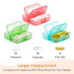 7-Day Pill Organizer with Rainbow Colors