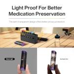 7-Day Twice Daily Pill Organizer - Translucent Black