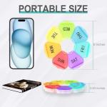 Weekly Pill Organizer with Large Compartments - Rainbow