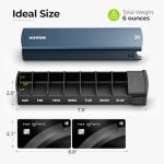 AUVON Travel-Friendly Aluminum Pill Organizer for 7 Days