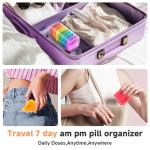 7-Day Pill Organizer with Rainbow Colors