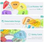 Weekly Pill Organizer with Large Compartments - Rainbow