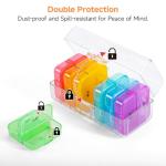 7-Day Pill Organizer with Rainbow Colors