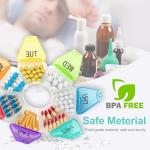 Weekly Pill Organizer with Large Compartments - Rainbow