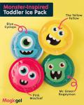 Kid's Magic Gel Cooling Pads - 4 Fun Monsters