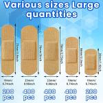 2000 Pcs Fabric Adhesive Bandages Variety Pack