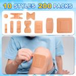 Assorted Bandages Variety Pack - 200 Pieces