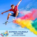 Tie-Dye Flexible Fabric Bandages for Wound Care