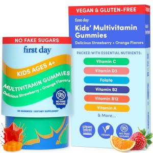 Kids Multivitamin Gummies Age 4+, Strawberry & Orange