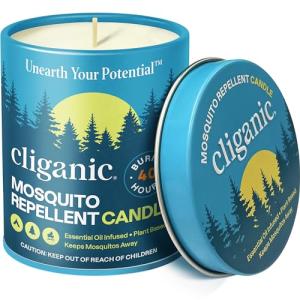 Natural Mosquito Repellent Candle with Essential Oils