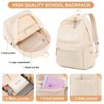 Lightweight Velvet Backpack for Teens - 17 Inch