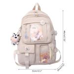 Eagerrich Cute Waterproof Backpack with Accessories