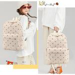 BLUBOON Strawberry Beige Corduroy School Backpack