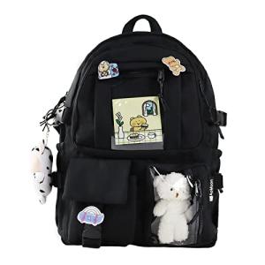 Kawaii Pastel Backpack for Teens with Cute Accessories