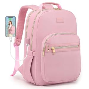Pink Laptop Backpack for Teachers and Business Use