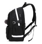 Wadirum Stylish Black Laptop Backpack for Girls