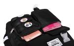 Wadirum Stylish Black Laptop Backpack for Girls
