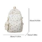 Cute Floral Kawaii Rucksack for Daily Use