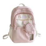 Kawaii Backpack with Removable Transparent Pouch