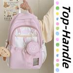 Kawaii Backpack with Removable Transparent Pouch