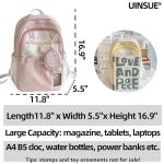 Kawaii Backpack with Removable Transparent Pouch