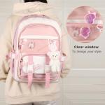 Kawaii Anime Backpack for Girls with Pins