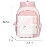 Kawaii Anime Backpack for Girls with Pins