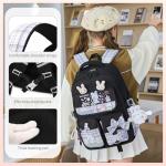 Cute Black Backpack for Girls - School Bag