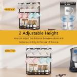 Sturdy Coffee Mug Holder with Movable Hooks