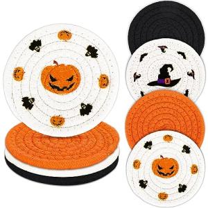 Halloween Braided Drink Coasters - Set of 4