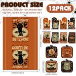 Halloween Kitchen Towels and Oven Mitts Set