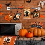 Halloween Kitchen Towels and Oven Mitts Set