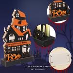 Lighted Halloween Boo House Tabletop Decoration