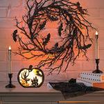 Halloween Lighted Wooden Table Decor - Ghost and Pumpkin