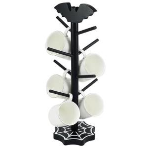 Gothic Bat Mug Holder Tree with 8 Hooks