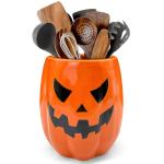 Cute Ceramic Pumpkin Utensil Holder for Halloween
