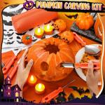Halloween Pumpkin Carving Kit with Tools and Storage