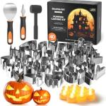 40-Piece Pumpkin Carving Kit with Tools & Candles