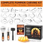 40-Piece Pumpkin Carving Kit with Tools & Candles