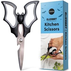 Goth Bat Kitchen Scissors for Halloween Fun