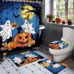 Halloween Shower Curtain and Rug Set