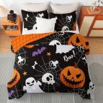 Queen Halloween Duvet Cover Set with Pillowcases