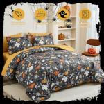 Cozy Halloween Queen Comforter Set - 7 Pieces
