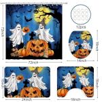Halloween Shower Curtain and Rug Set