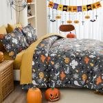 Cozy Halloween Queen Comforter Set - 7 Pieces