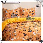 Halloween Duvet Cover Set Queen Size - 3pcs