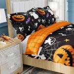 Queen Halloween Duvet Cover Set with Pillowcases